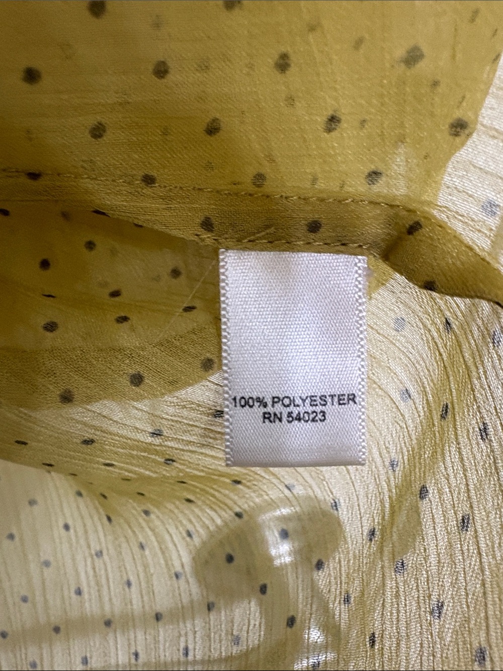 Banana Republic Olive-Yellow Ruffle Button-Front Sheer Blouse - Picture 7 of 9